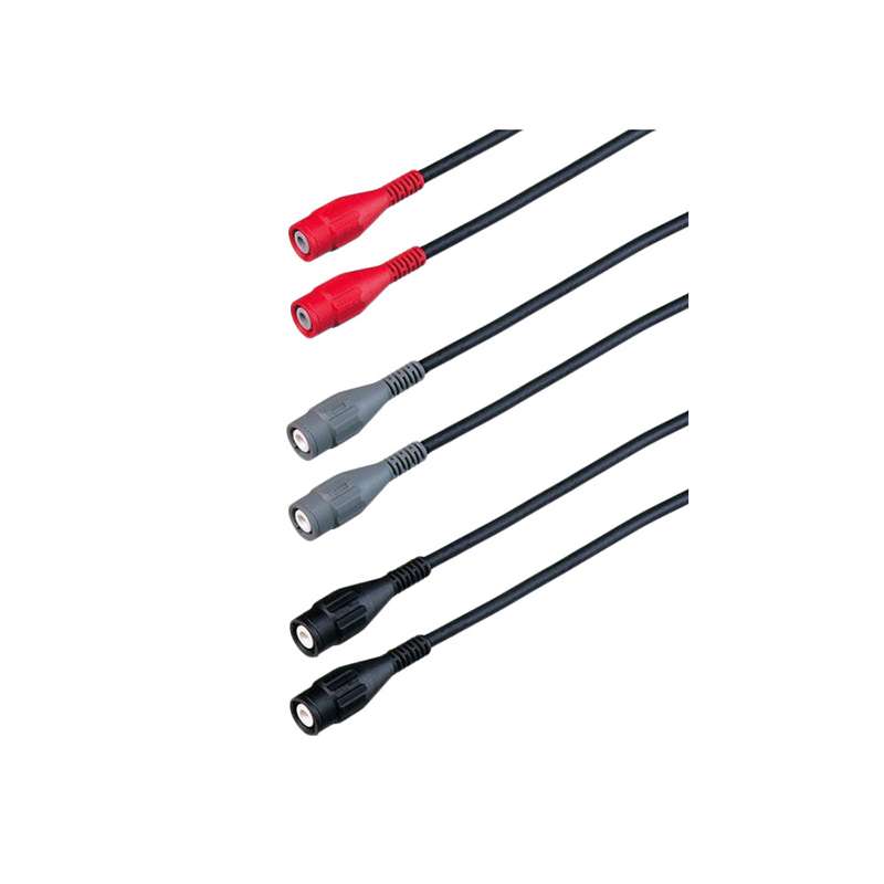 50 Ohm Coaxial BNC Cable Set with Three Colored Male Connectors For Easy Identification, 1.5ft